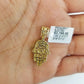 10k Yelow Gold Diamond Hamsa Hand Charm Miami Cuban Link Chain Necklace DISCOUNT