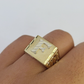 Real 10k Initial F Casual Ring Alphabet Yellow Gold 10kt Genuine