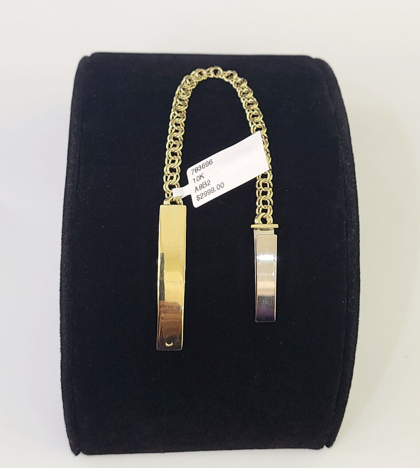 10k Chino ID Bracelet Yellow Gold 5 Inches Box Lock Real 10kt Small