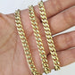 Real 14K Miami Cuban Link Chain Necklace Yellow Gold 22 inch 6mm Mens Hollow