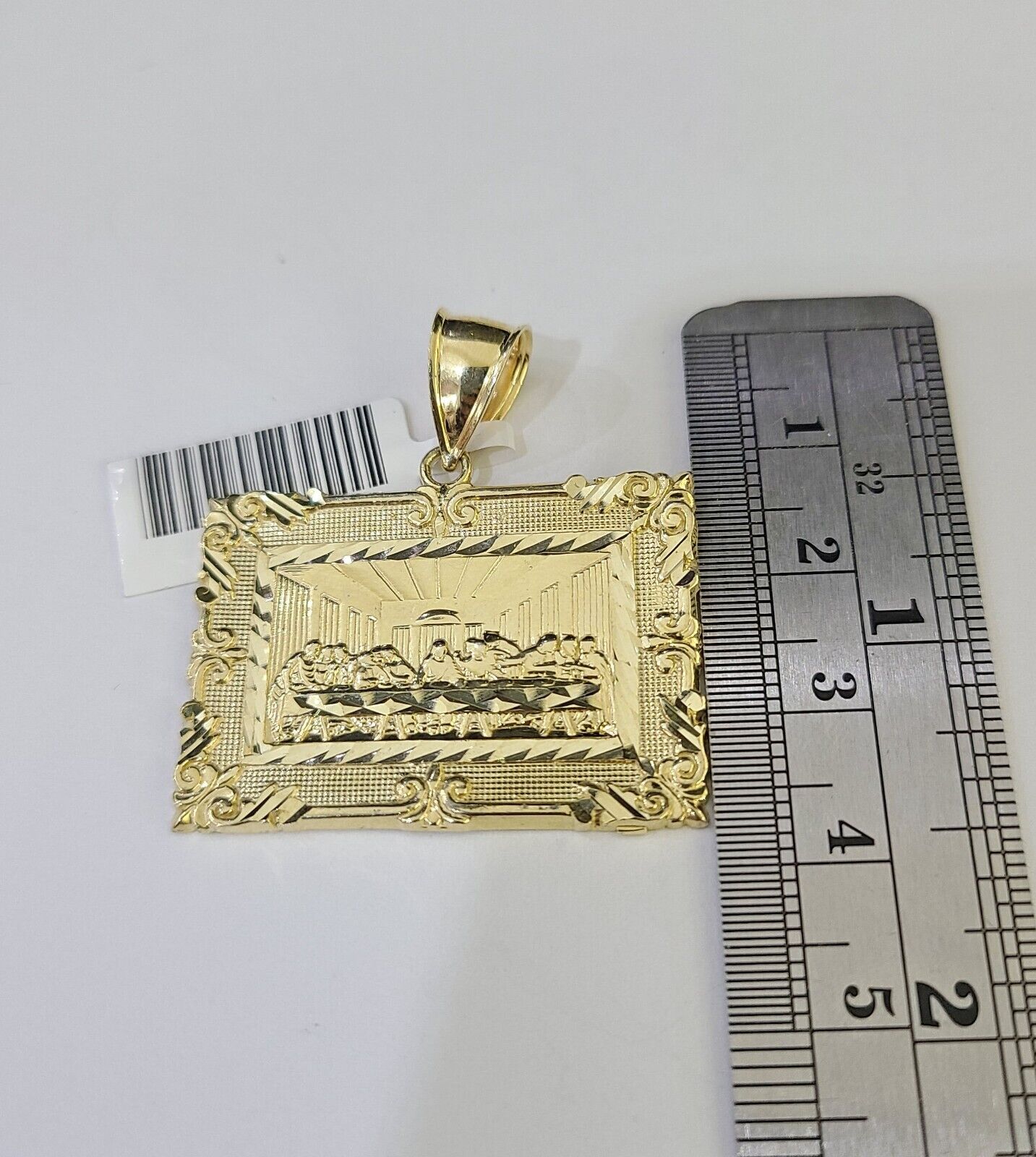 10K Gold Franco Chain Last Supper Charm Length 18-26 inches 3mm REAL Yellow