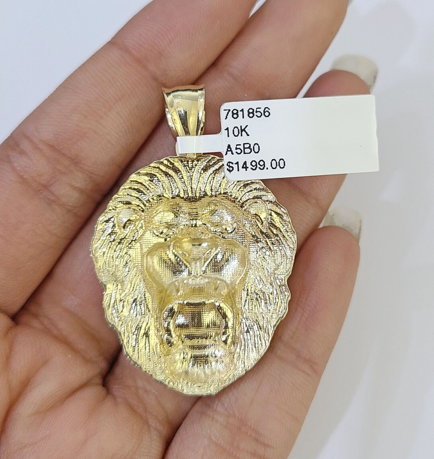 10K Gold Franco Chain Lion Charm Length 18-26 inches 3mm REAL Yellow