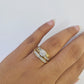 REAL 14k Diamond Ring Yellow Gold Ladies Men Trio SET Wedding Engagement Genuine