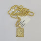 10k Gold Initial B Charm Rope Chain 16"-26" 2.5mm SET Necklace Alphabet Pendant