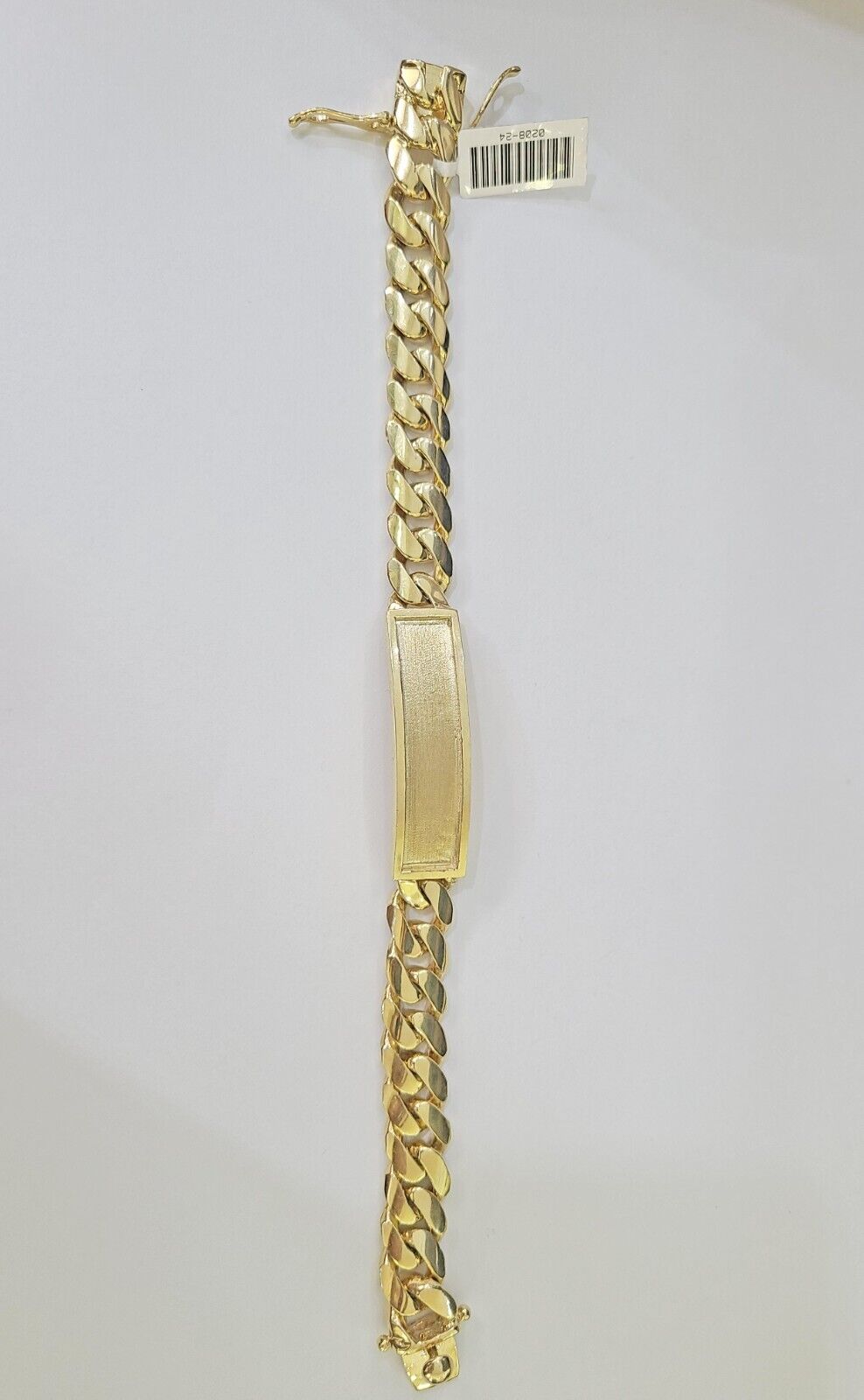 Real 10K Yellow Gold ID Bracelet Miami Cuban Link Solid 12mm 9" inch Name Plate