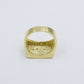 REAL 10k Yellow Gold Last Supper Ring Cross Design Men's Ring, All Sizes