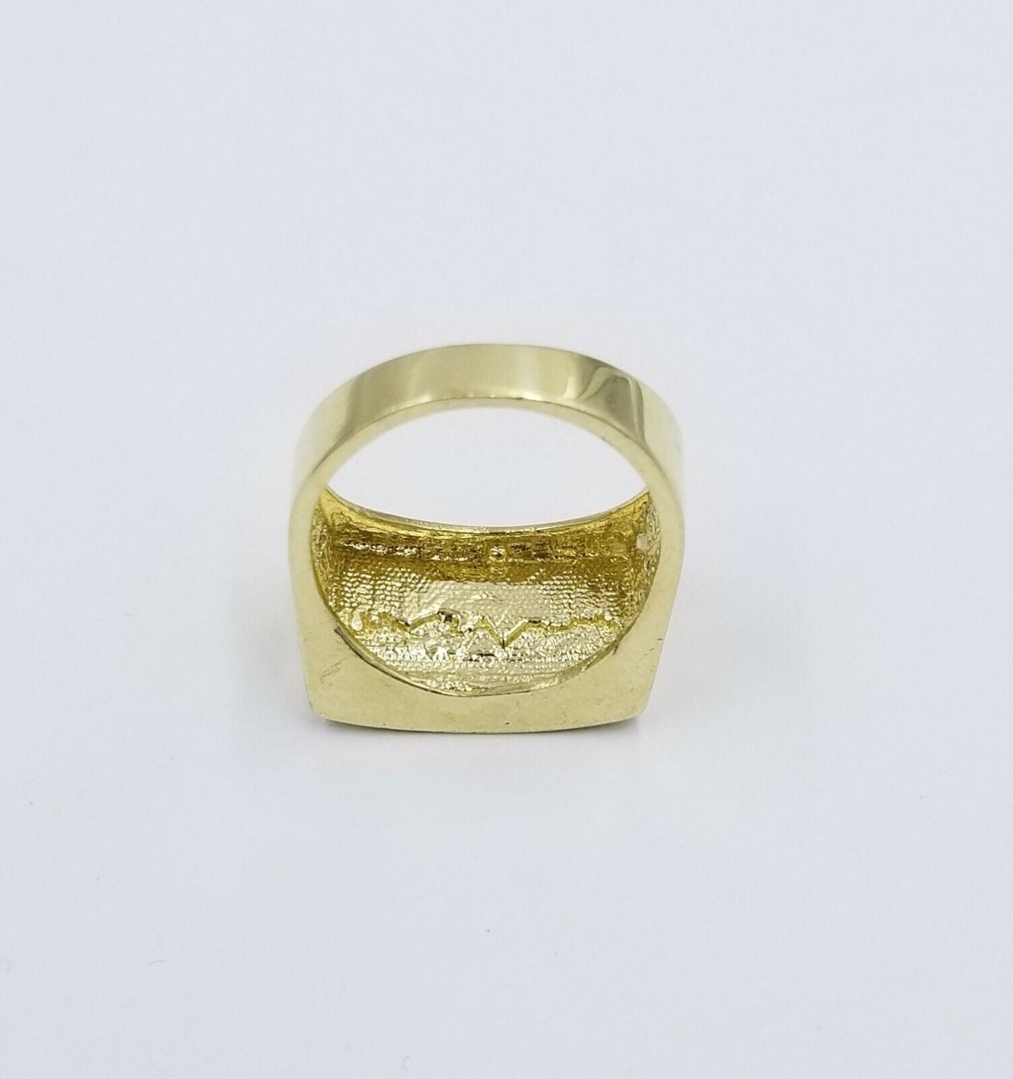 REAL 10k Yellow Gold Last Supper Ring Cross Design Men's Ring, All Sizes