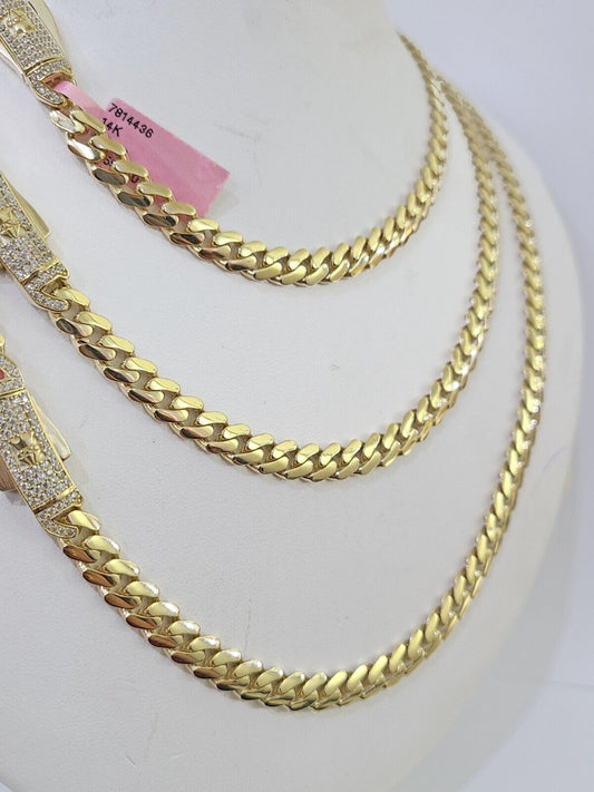 Real 14k Royal Monaco Link Chain 7mm 20-26 inches Yellow Gold Genuine