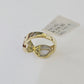 Real 10k Yellow Gold Diamond Ladies Ring Women Casual Engagement Wedding