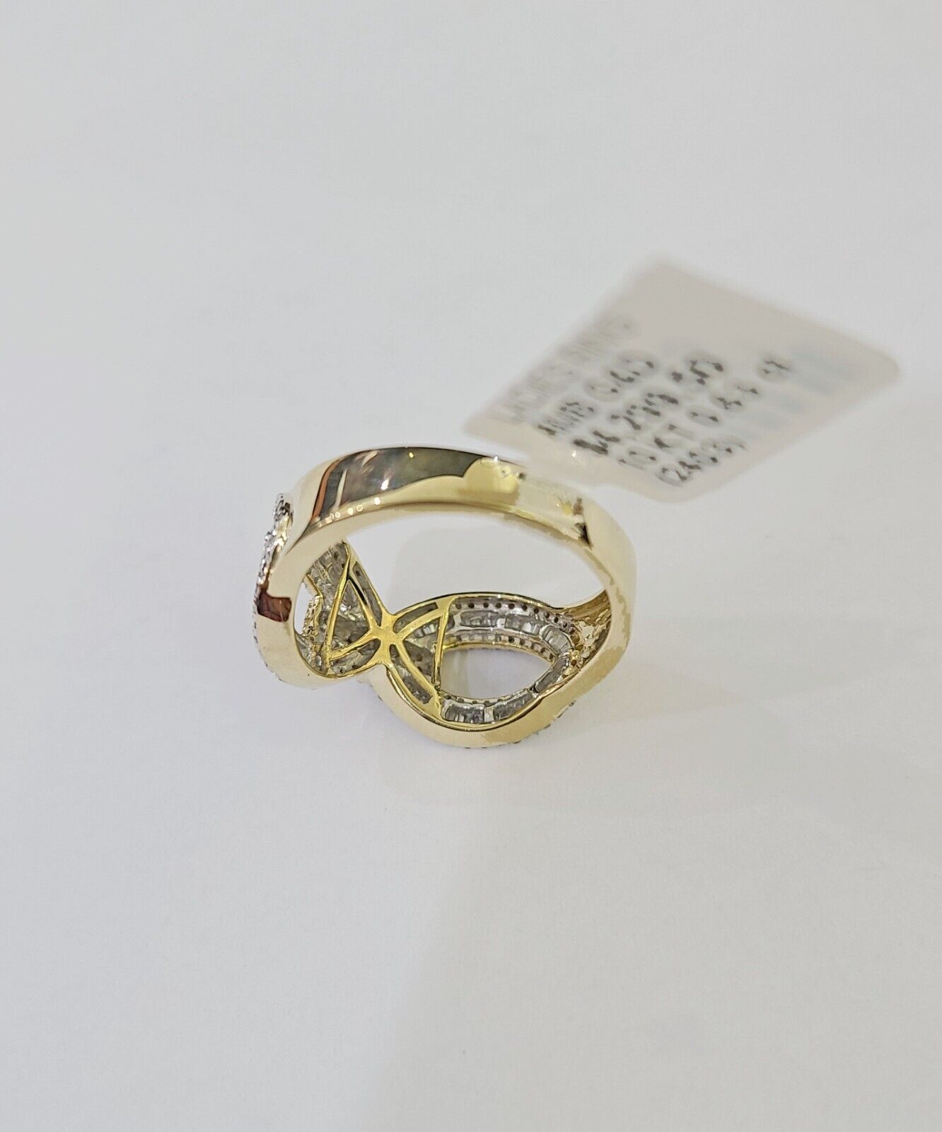 Real 10k Yellow Gold Diamond Ladies Ring Women Casual Engagement Wedding