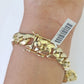 Real 10K Yellow Gold ID Bracelet Miami Cuban Link Solid 12mm 9" inch Name Plate