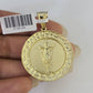 10k Solid Rope Chain Jesus Charm Set 4mm 18"-30" Necklace Gold Pendant