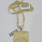 10k Milano Rope Chain Last Supper Charm Necklace SET 3mm 18" 20" 22" 24"