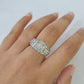 REAL 14k White Gold Diamond Ring Size 10 Wedding Casual Ring Mens Genuine