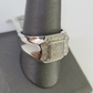 Real 10k White Diamond Ring White Gold Size 10 Mens Ring Genuine