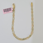 14k valentino Trio Gold Women's Link Bracelet 7.5" inches 4mm Diamond Cuts