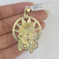 Real 10K Jesus Head Pendant Charm Yellow Gold Genuine 1.5"-2"