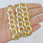 10k Yellow Gold chain Cuban Curb Link Solid Necklace REAL 12mm 20"-30" DISCOUNT