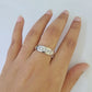 REAL 14k Diamond Ring White Gold Ladies Men Trio SET Wedding Engagement Genuine