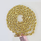 14k Real Solid Rope Chain Yellow Gold 4.5mm 18"-26" Inch Men Women Genuine