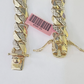 14K Real Gold ID Bracelet Miami Cuban link 12mm 8.5" inches 14kt Diamond Cut