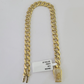 Real 10K Royal Monaco Bracelet Yellow Gold 8" Box Clasp 7mm Genuine Unisex