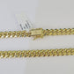 10K Miami Cuban Link Chain Yellow Gold Real 7mm 22 inch Necklace Mens Box Lock