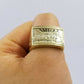 REAL 10k Yellow Gold Last Supper Ring Cross Design Men's Ring, All Sizes