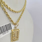 10k Gold Initial L Charm Rope Chain 16"-26" 2.5mm SET Necklace Alphabet Pendant