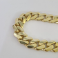 Real 10K Royal Monaco Bracelet Yellow Gold 8.5" Box Clasp 11mm Genuine Mens