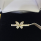 Real 10k Diamond Ladies Ring Butterfly Yellow Gold Women Casual Genuine