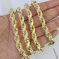 Real 10k Rope Chain Yellow Gold Necklace 8mm 18-28 Inch Mens 10kt