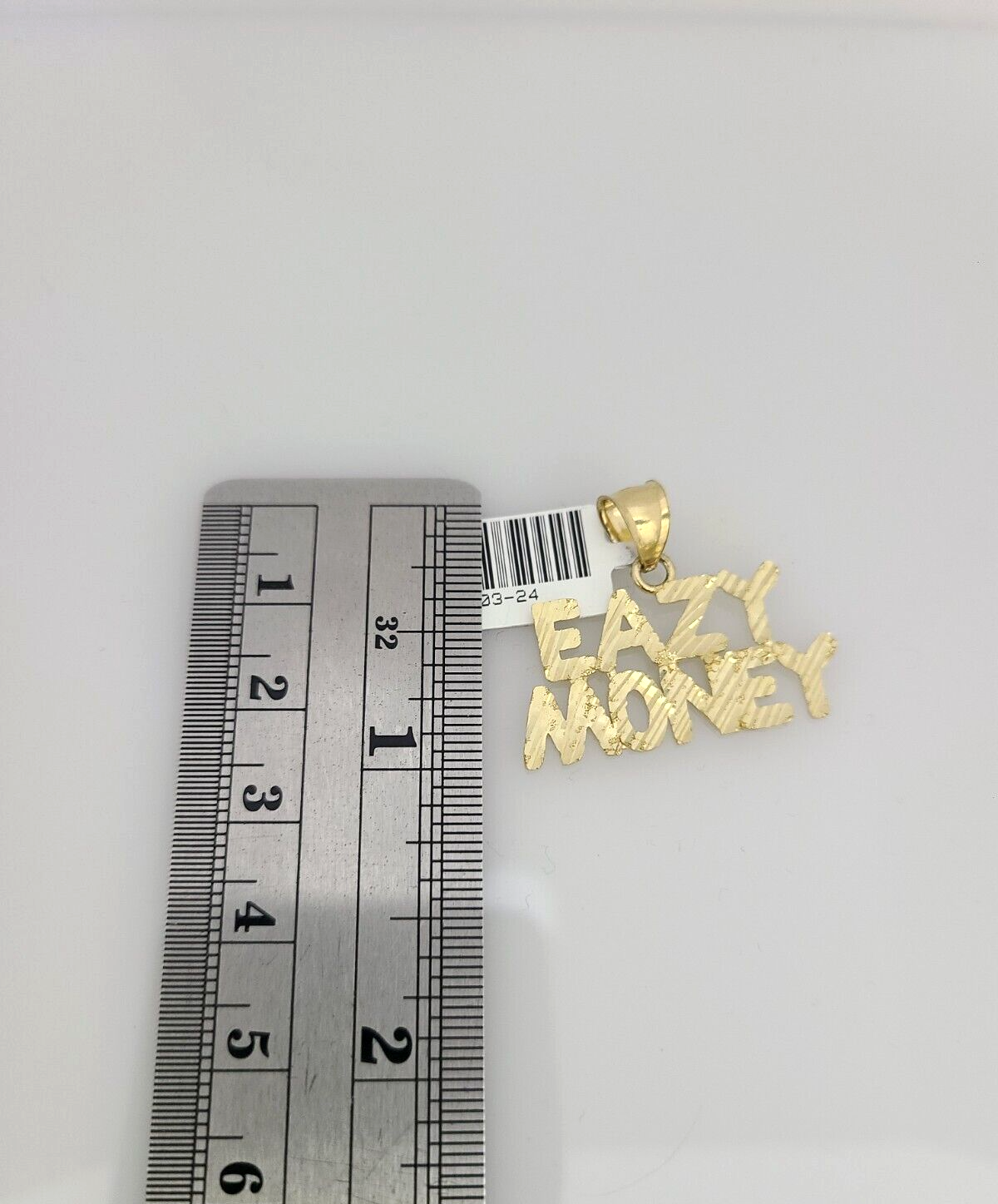 10k Gold Solid Cuban Curb Chain Necklace Eazy Money Pendant Set 3mm 18"-26"