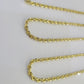 14k Solid Rope Chain Necklace 3mm 18"-28" Inch Yellow Gold Men Women 14Kt