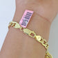 Real 14k Yellow Gold Bracelet Cuban Curb link 7mm 8" & 9 Inch 14 KT Men Women