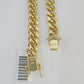 Real 10k Miami Cuban Link Bracelet Gold 8mm 8" Box Lock 10kt Yellow Gold