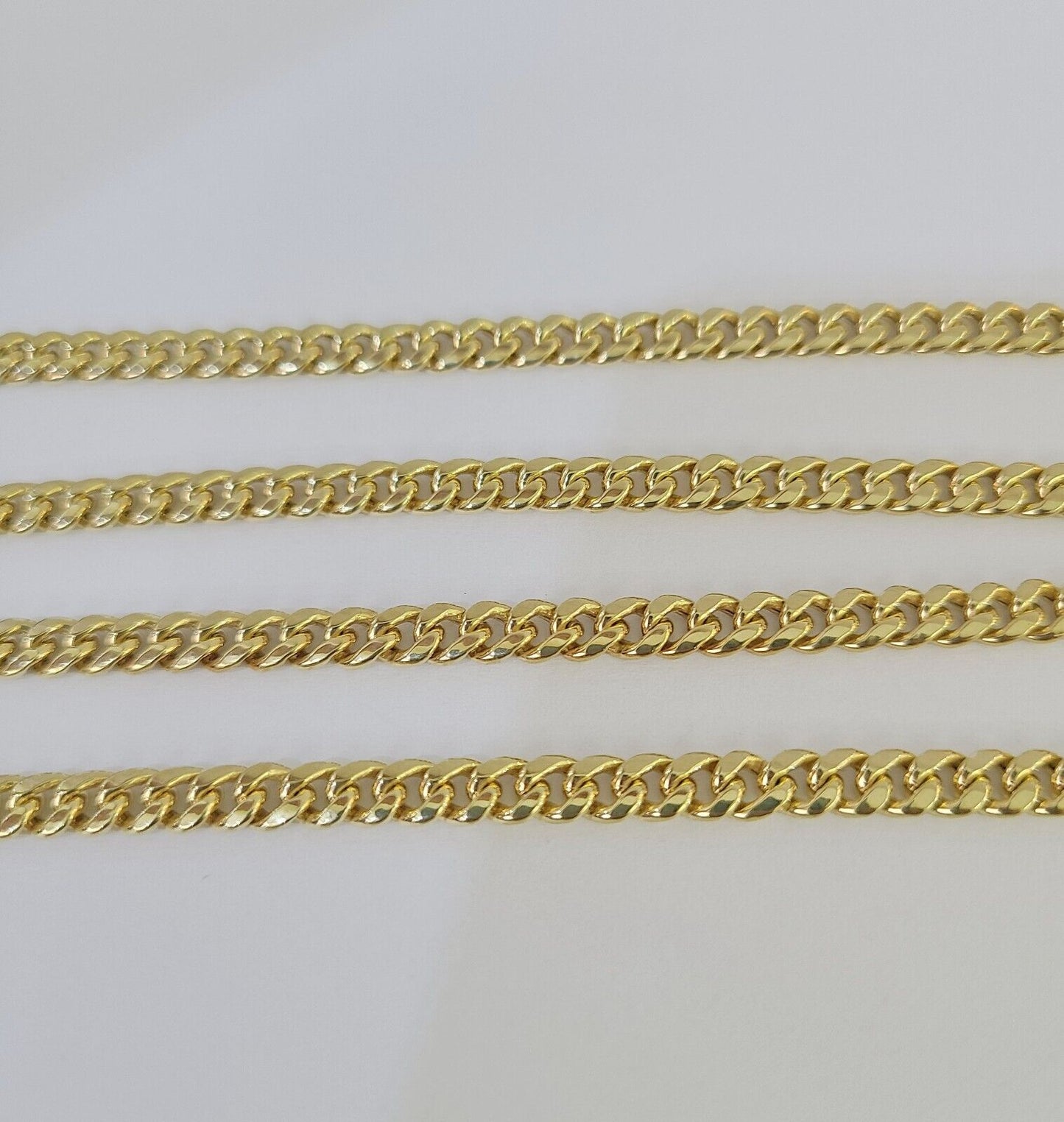 10K Miami Cuban Link Chain Yellow Gold Real 5mm 24 inch Necklace