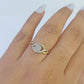 Real 10k Yellow Gold Diamond Ladies Ring Women Casual Engagement Wedding