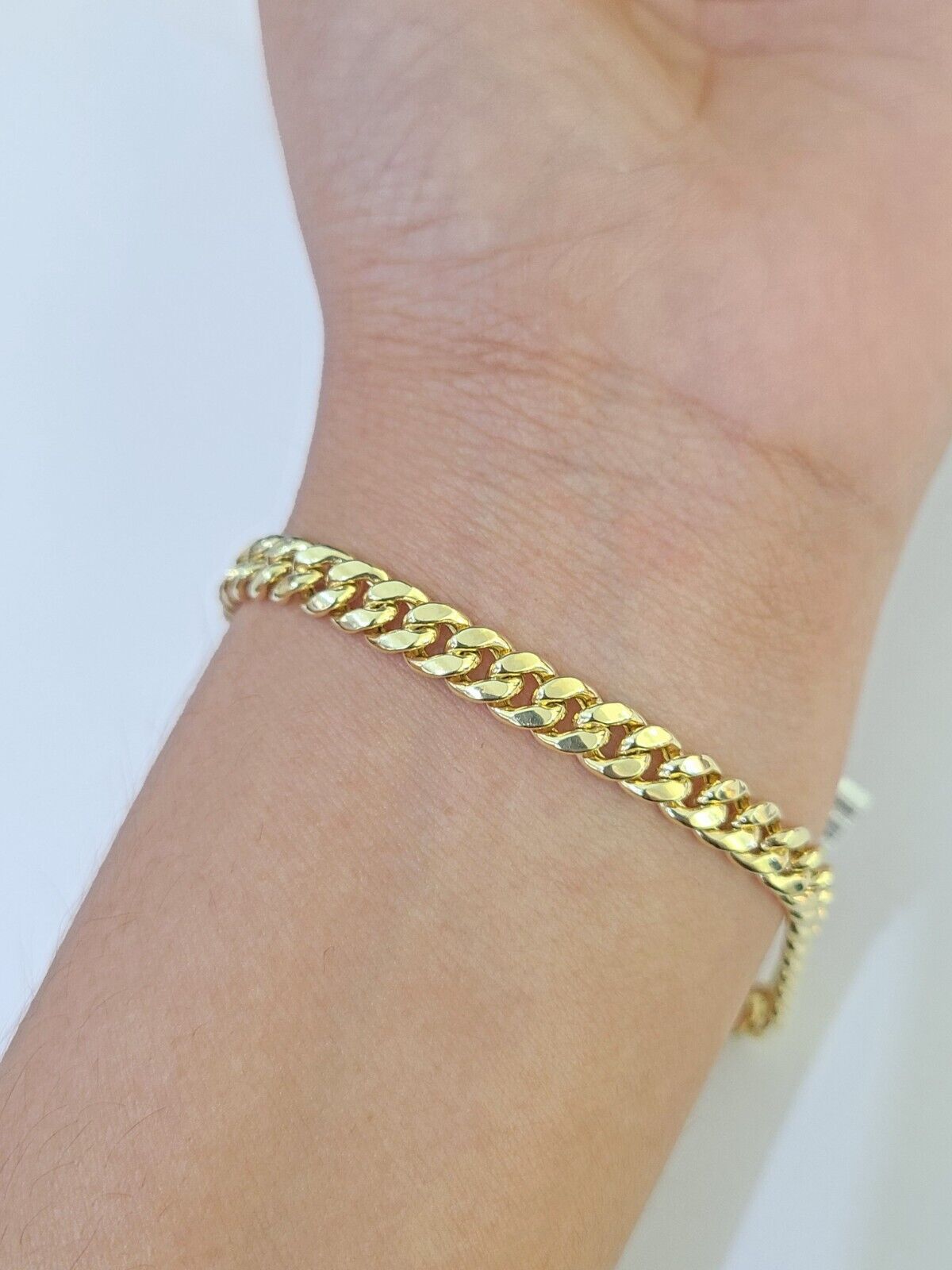 Real 10k Gold Miami Cuban link Bracelet 6mm 7" - 9 Inch 10kt Men Women DISCOUNT