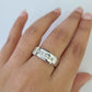 REAL 14k Diamond Ring White Gold Ladies Men Trio SET Wedding Engagement Genuine