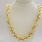 10K Solid Gold Rope Chain Mens Necklace 14mm Length 22" 24" 26" 28" 30"