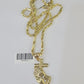 10k Milano Rope Chain Praying Hands Cross Charm Necklace SET 3mm 18" 20" 22" 24"