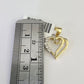 10K Solid Franco Chain Heart Pendant Charm Necklace 16"-22" 1mm Gold Ladies