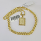 10k Gold Initial R Charm Rope Chain 16"-26" 2.5mm SET Necklace Alphabet Pendant