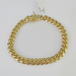 Real 10k Miami Cuban Link Bracelet Gold 8mm 8.5" Box Lock 10kt Yellow Gold