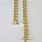 10k Yellow Gold Miami Cuban Link Chain Necklace 14mm 18-26 Inches Real