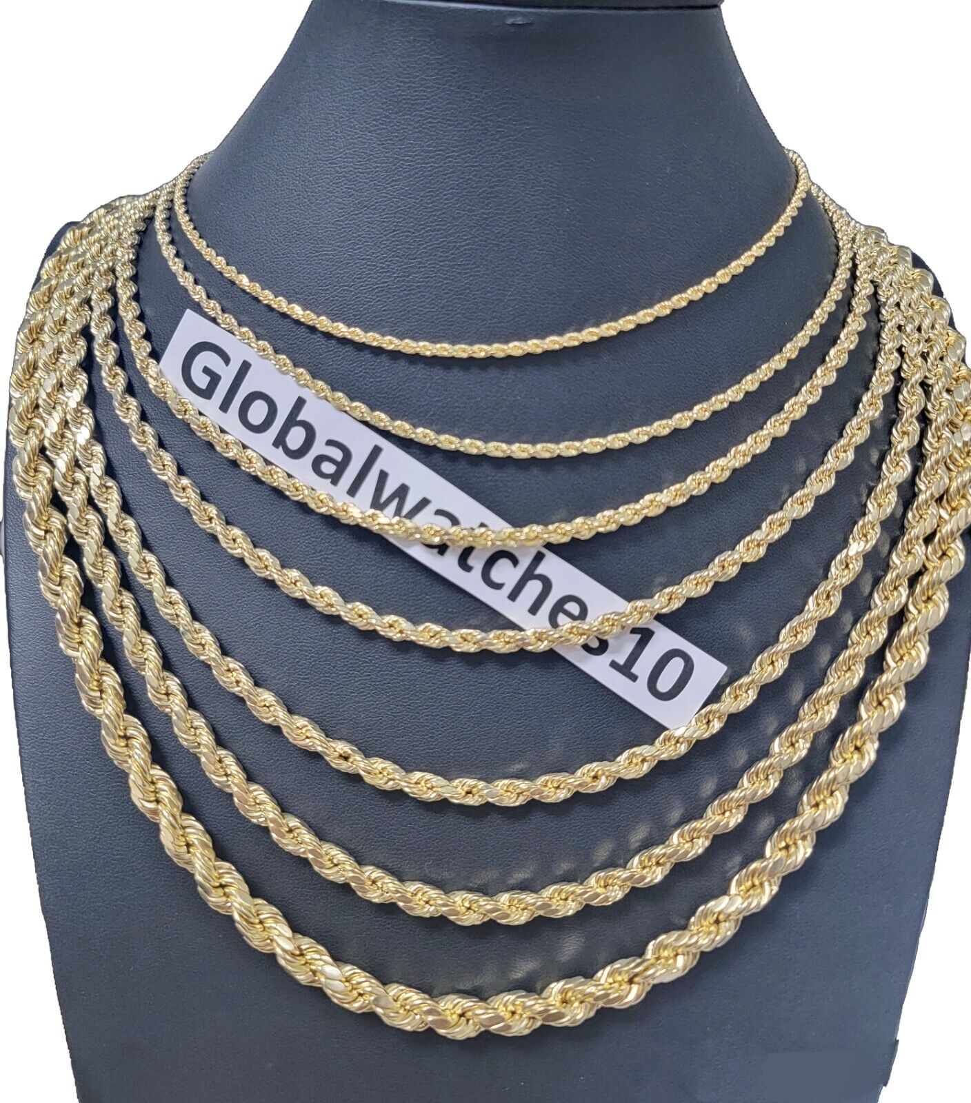 10k Gold on sale 3mm Rope Chain Necklace 18 Inch