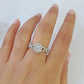 REAL 10k White Gold Diamond Ring Wedding Engagement Ring Genuine