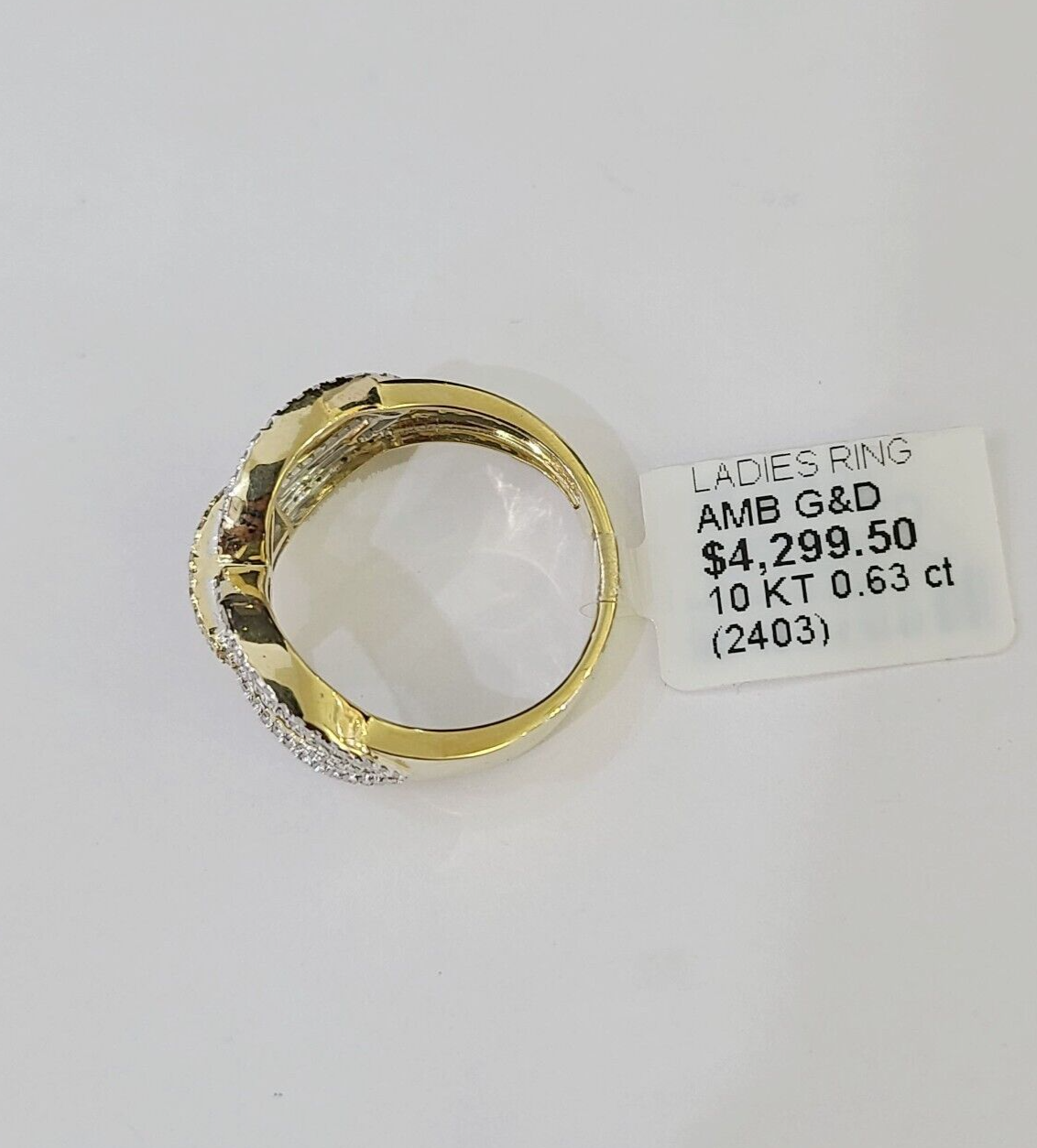 Real 10k Yellow Gold Diamond Ladies Ring Women Casual Engagement Wedding