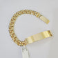 10k Solid Yellow Gold Chino ID Bracelet Size 8" 9mm Inches Box Lock Real 10kt